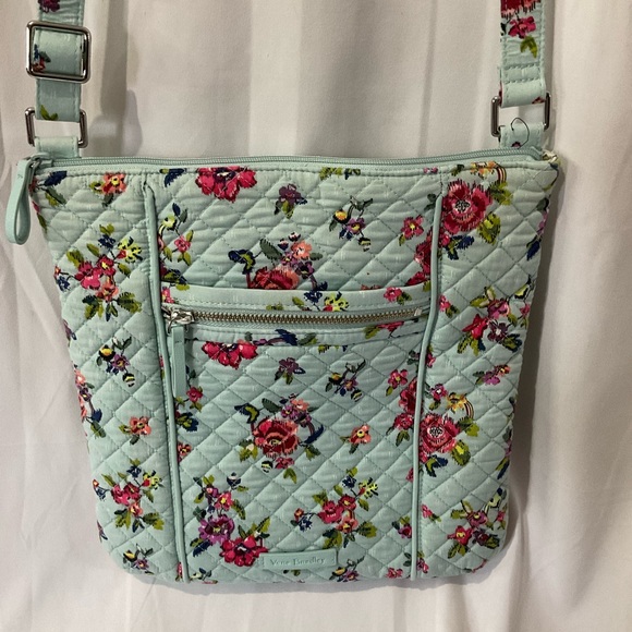 Vera Bradley Handbags - Vera Bradley Mint Floral Hipster Crossbody Bag
